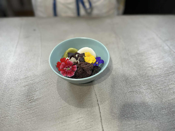 二色団子~ゆず甘酒とつぶあんを添えて~